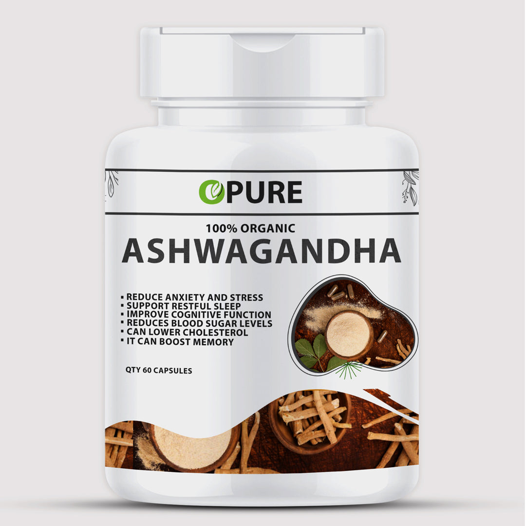 Ashwagandha Pack Of 60 Capsules & Each 500 mg | Metabolism & Stress Support – Immune Support – GMO Free & Vegan – Pack Of 60 Capsules